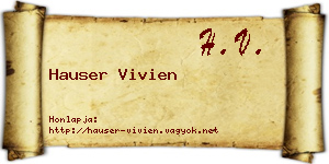 Hauser Vivien névjegykártya